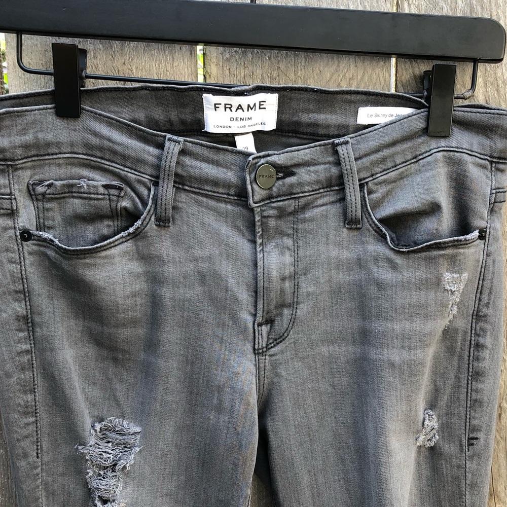 *🎉HP🎉 Frame Denim | Le Skinny de Jeanne Distressed Sz 29 - Picture 4 of 13